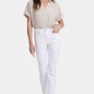 NYDJ Jeans, Women’s 8, White, Bootcut High Rise Barbara Lift Tuck, Stretch Jean